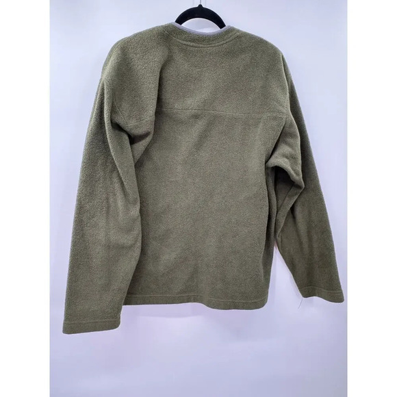 Trader Bay Men's Fleece Pullover Green V-Neck Long Sleeve Sweater Size Large - Picture 4 of 4
